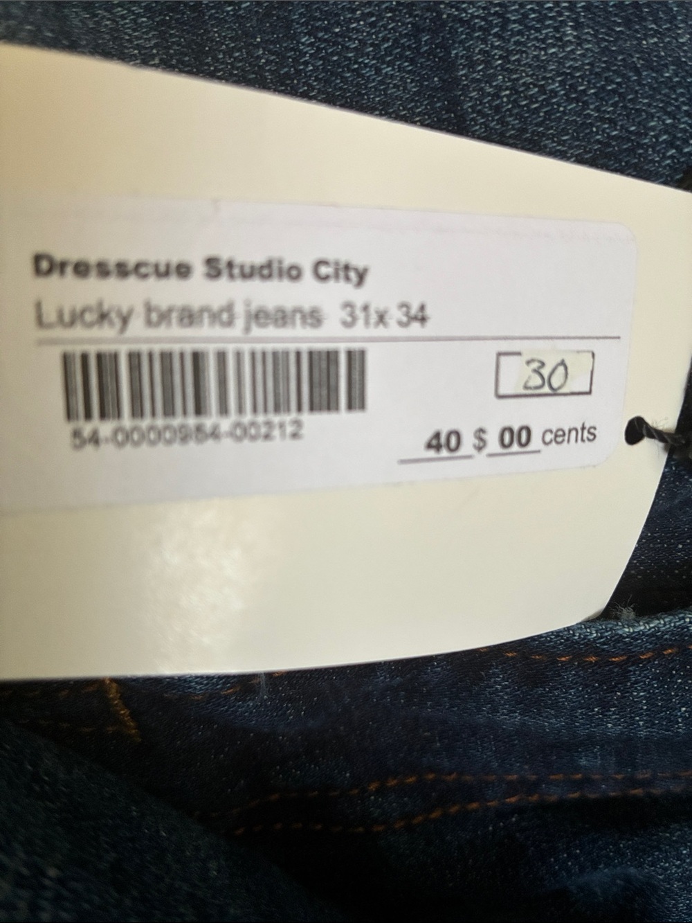 Lucky Brand Men's Straight Dark Blue Jeans - Picture 5 of 5